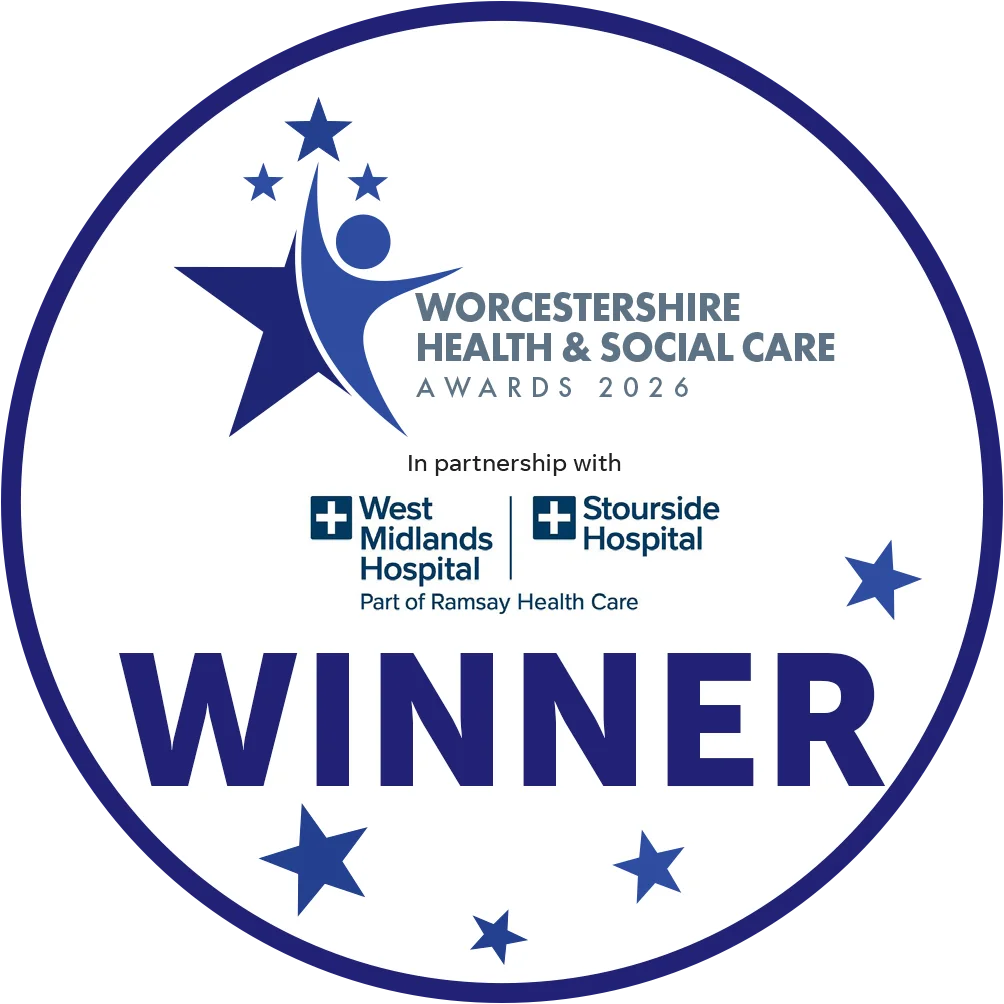 Worcestershire Health & Social Care Awards 2026 winner.