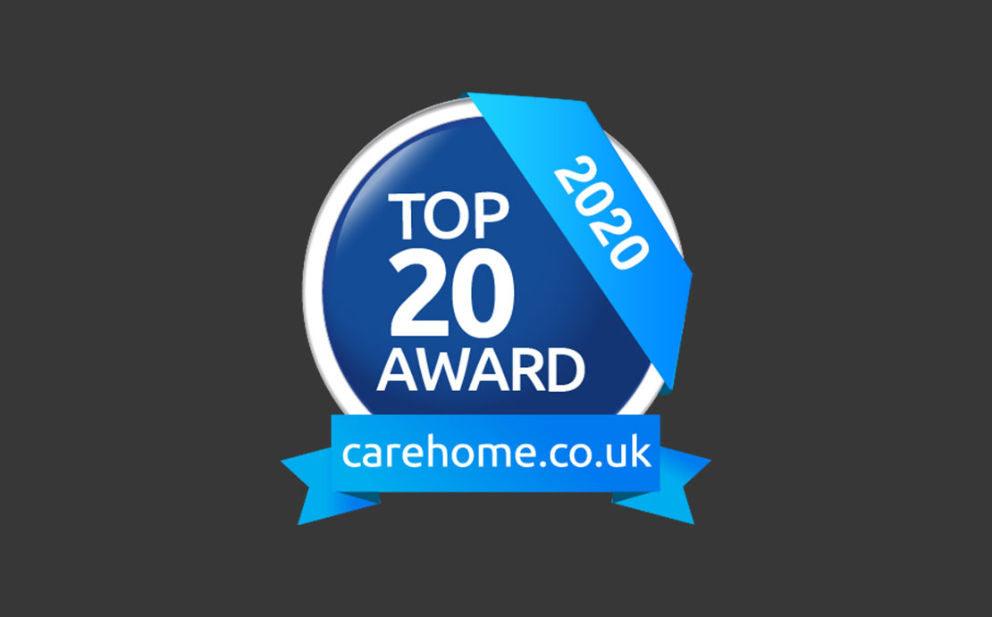 Top 20 Care Home Award for Dorset House