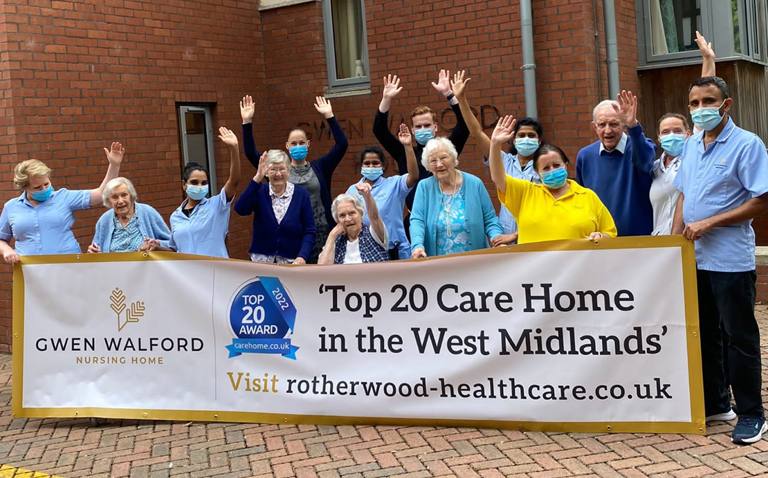 Gwen Walford Celebrates Top 20 Care Home Ranking