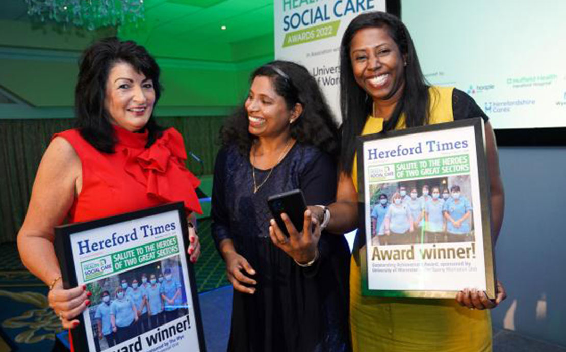 Lynhales Hall Triumphs in the Hereford Times Health and Social Care Awards