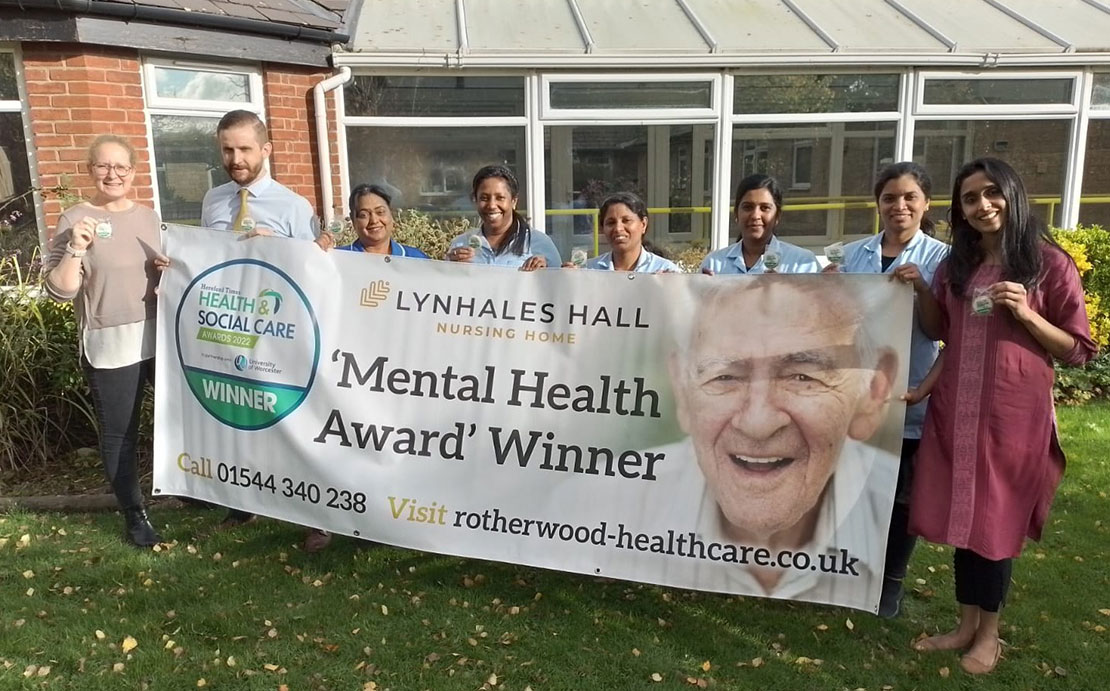 Lynhales Hall Staff Celebrate Mental Health Award Win