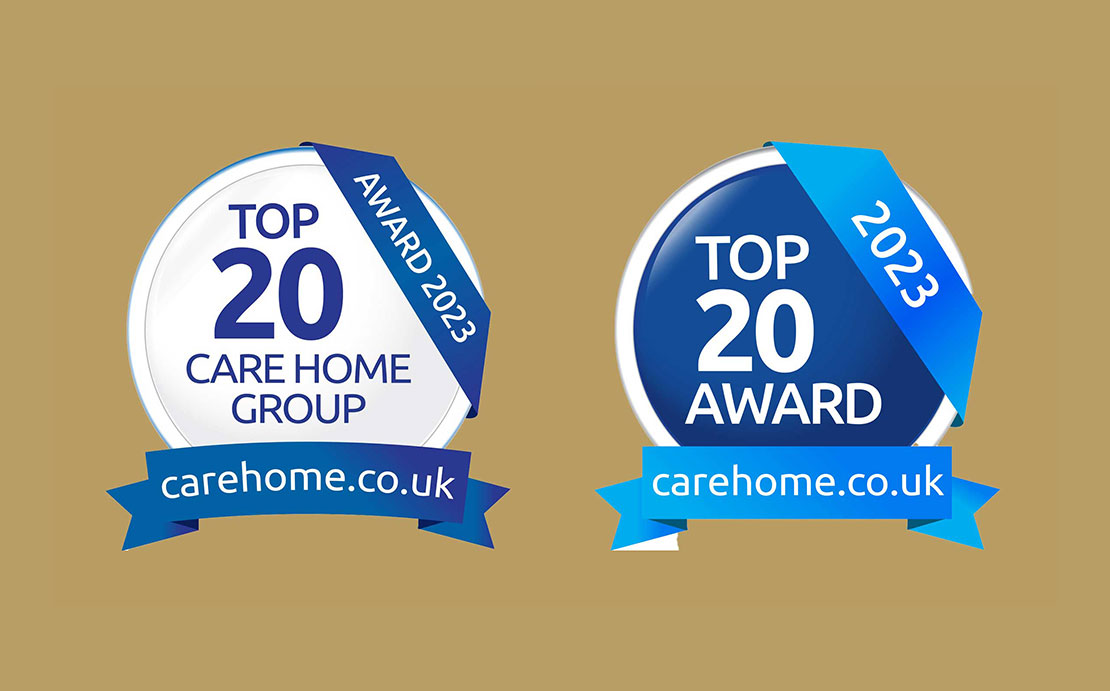 Rotherwood Honoured with Four ‘Top 20 Awards’ with carehome.co.uk. 